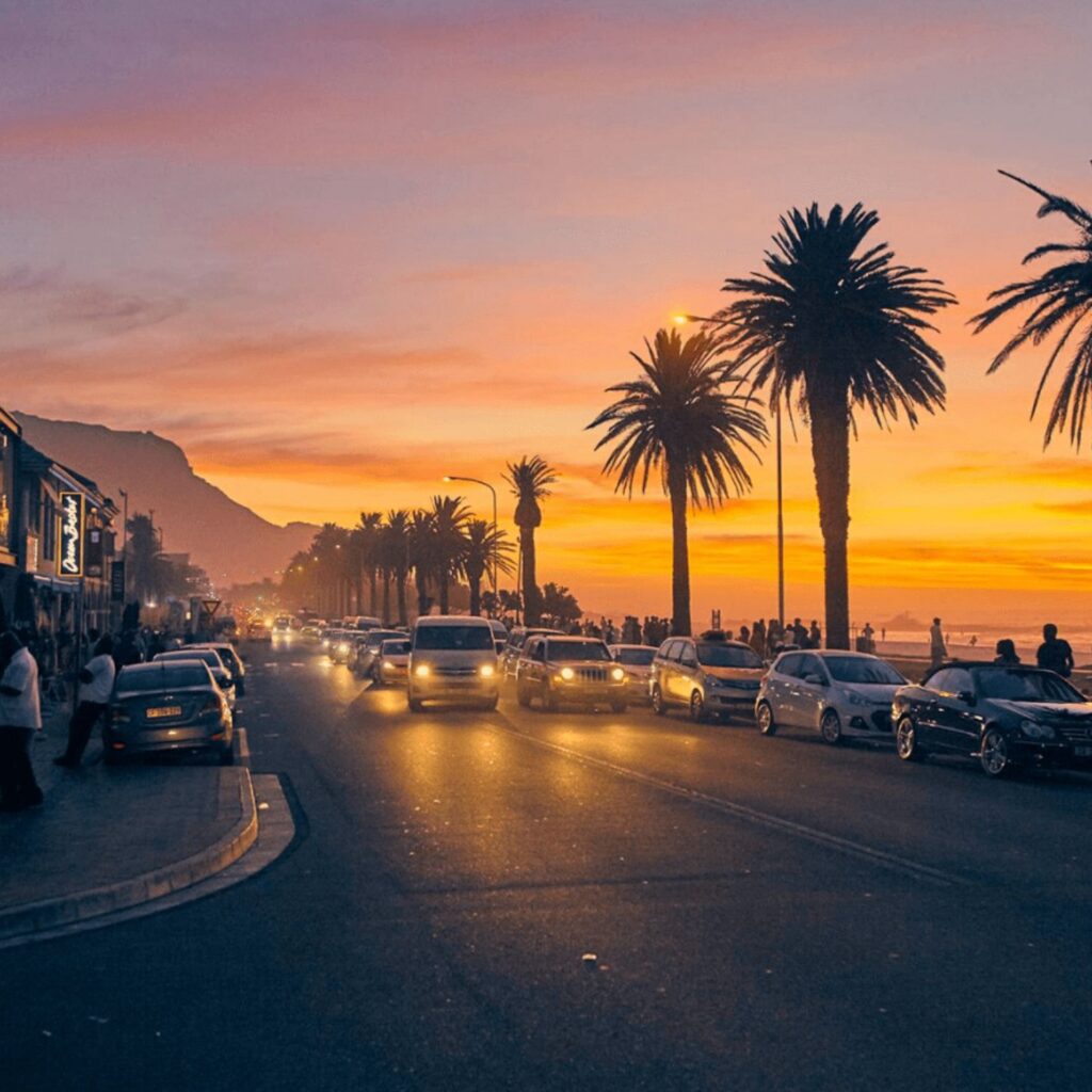 Camps Bay Strip at Sunset