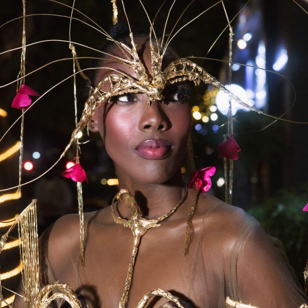 Durban July Fahion in Gold