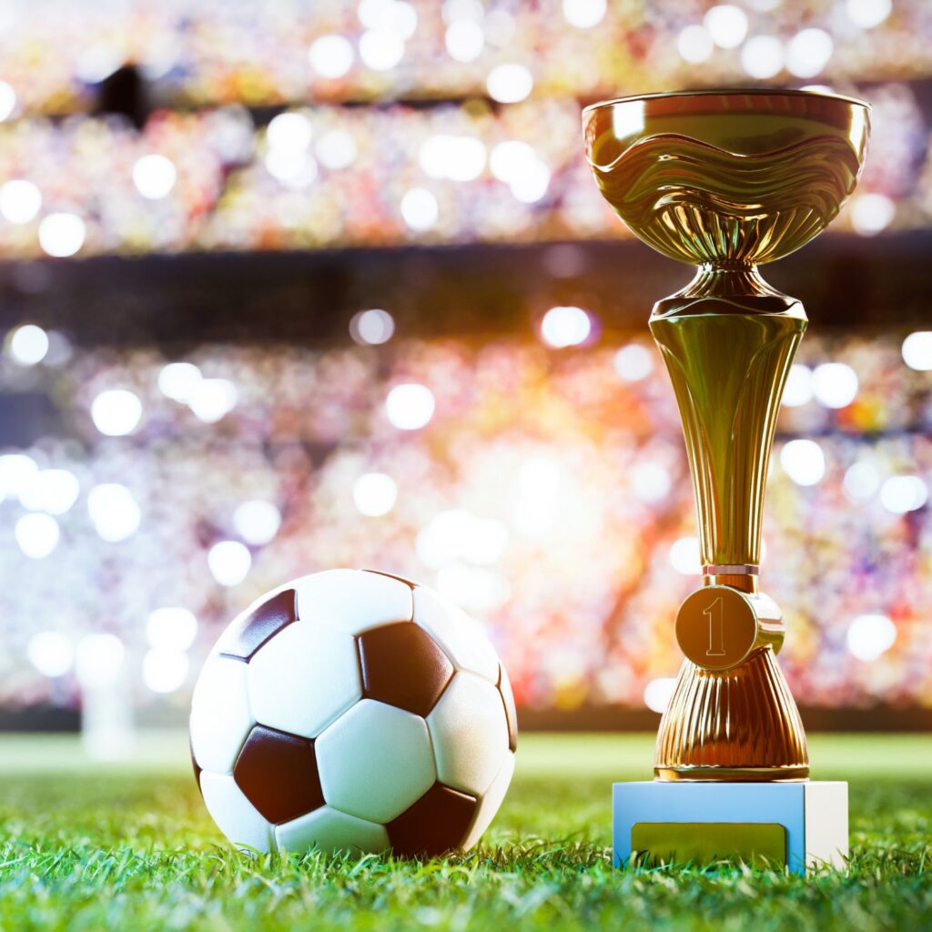 FIFA Ball and Cup - Royalty Free