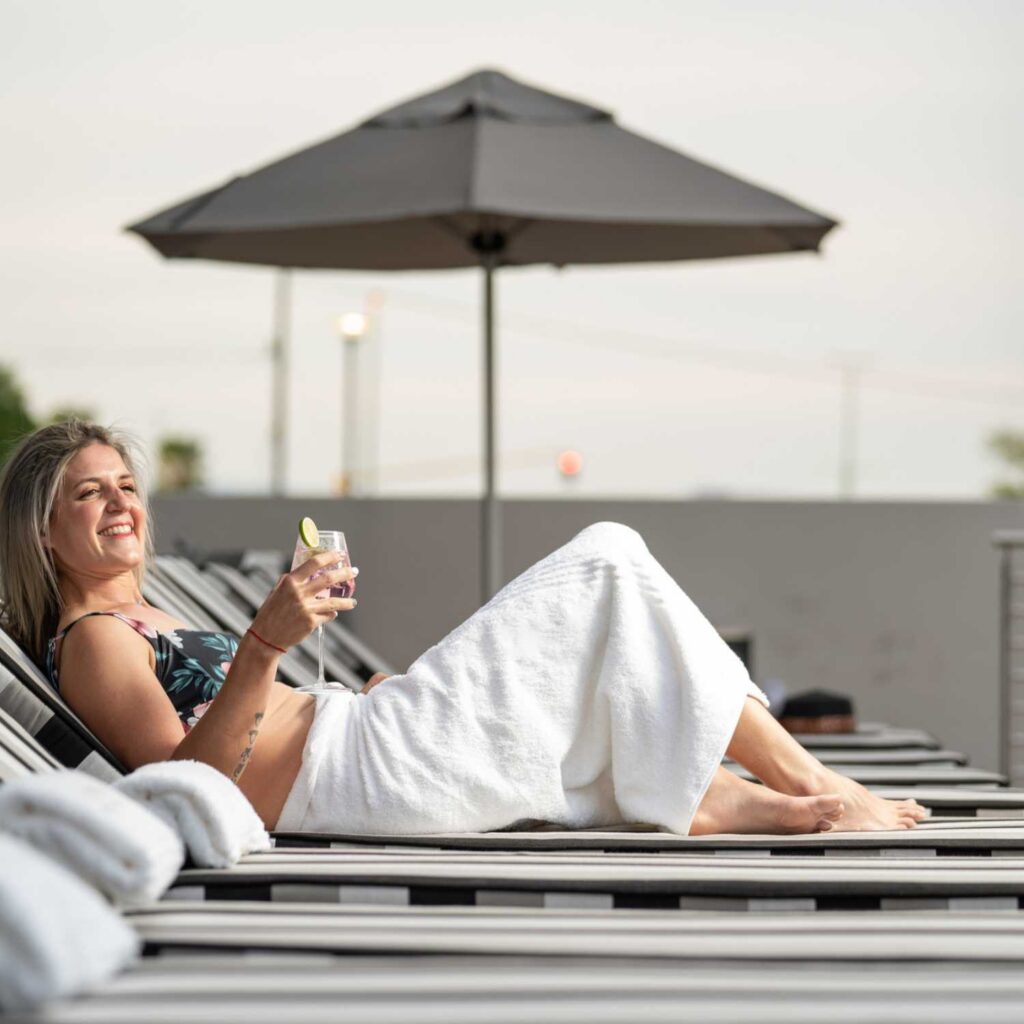 The Capital Boardwalk Lady by The Pool