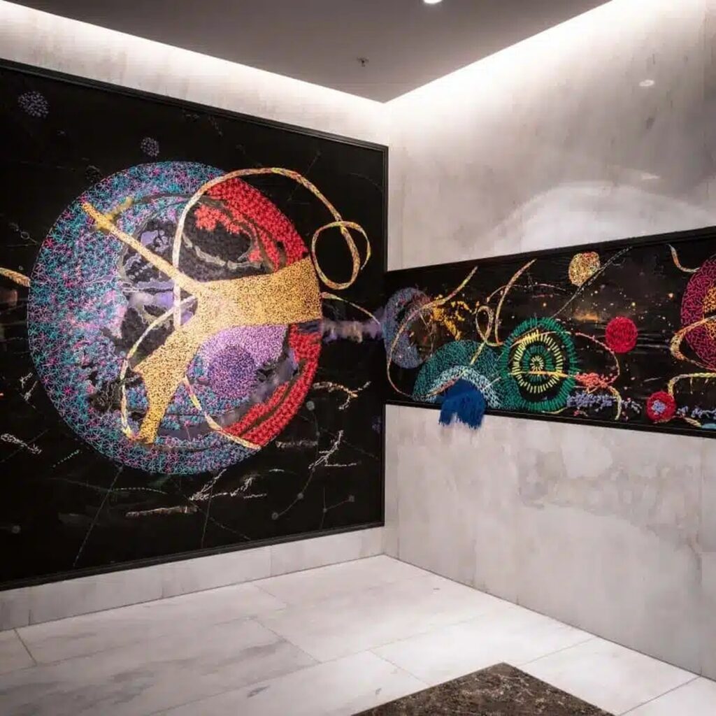 Fabric of the Universe artwork at The Leonardo.