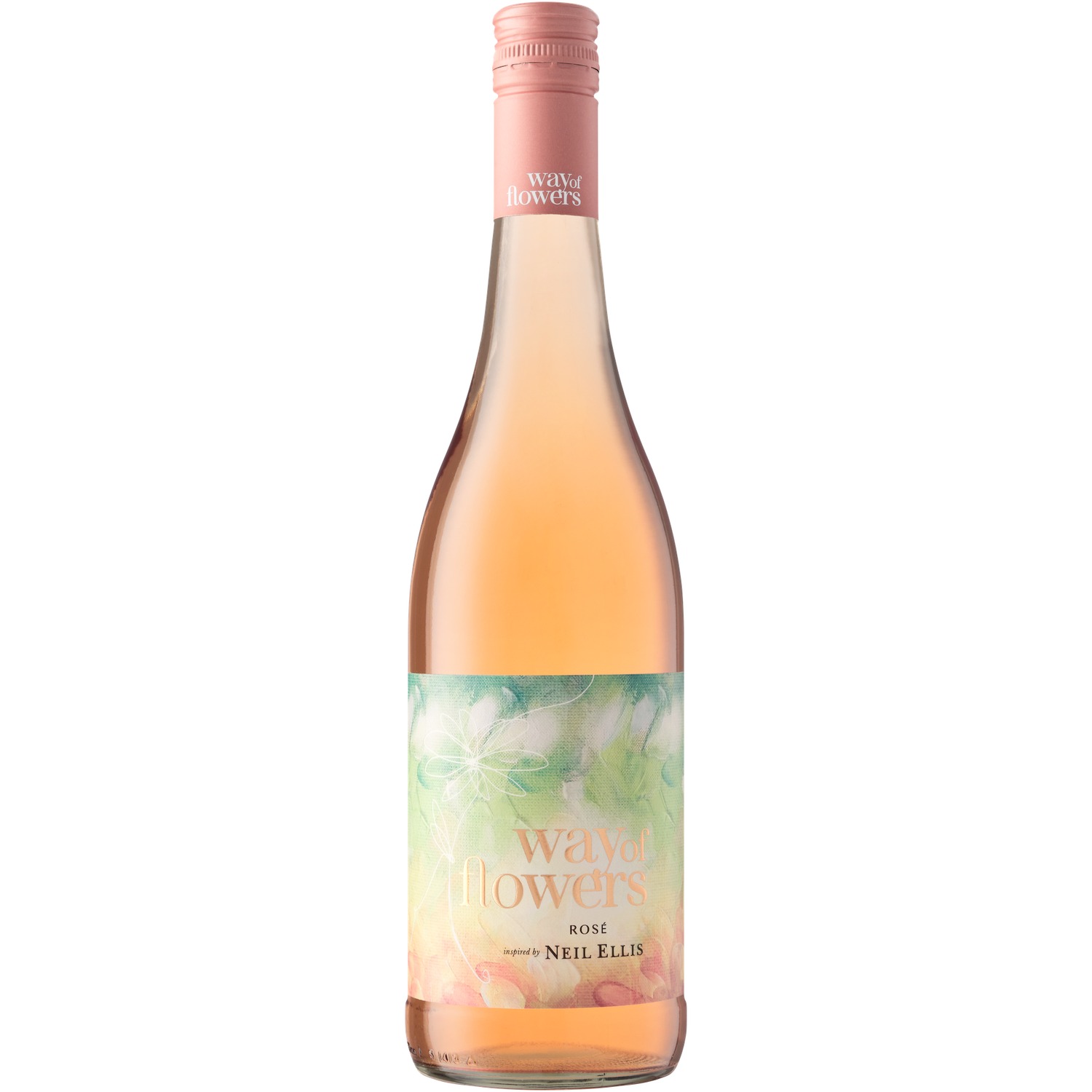 Neil Ellis Way of Flowers Cinsaut Rosé bottle with its floral label