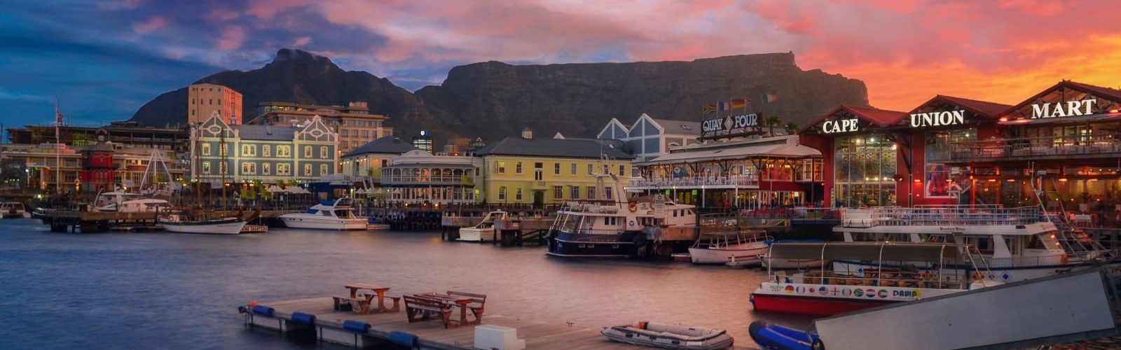 View of table mountain from the Waterfront